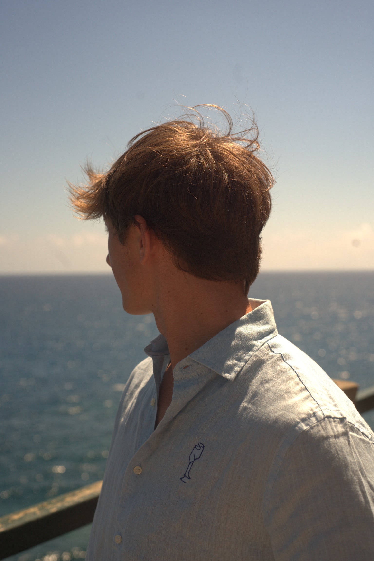 Linen shirt sky